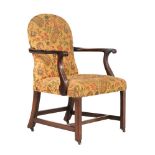 A George III mahogany armchair