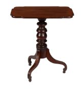 A Regency mahogany tripod table