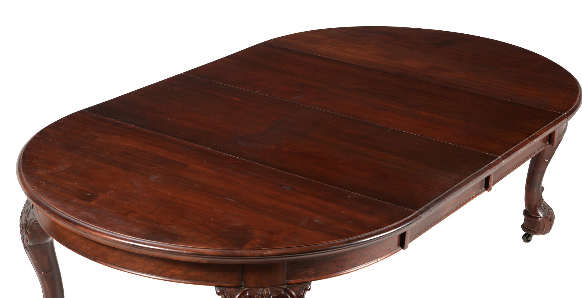 A late Victorian mahogany dining table - Image 2 of 4