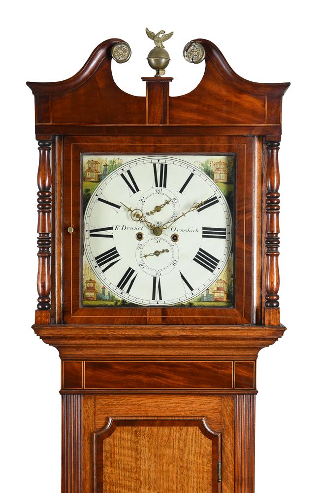 An oak and mahogany longcase clock - Image 2 of 5