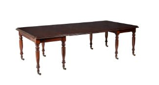 An early Victorian mahogany extending dining table