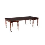 An early Victorian mahogany extending dining table