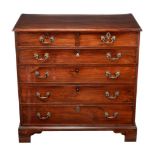 A George III mahogany chest of drawers