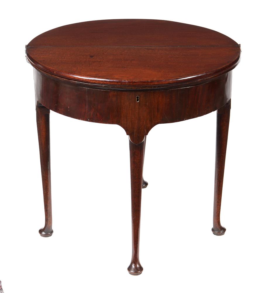 A George II triple folding combined tea and card table - Image 2 of 3