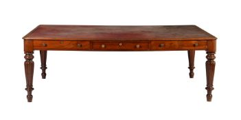 An early Victorian mahogany library table