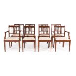 A set of eight mahogany dining chairs in George III style