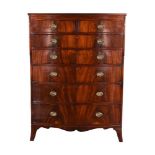 A George III bowfront chest of drawers