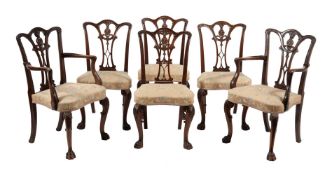 A set of six mahogany chairs in George III style