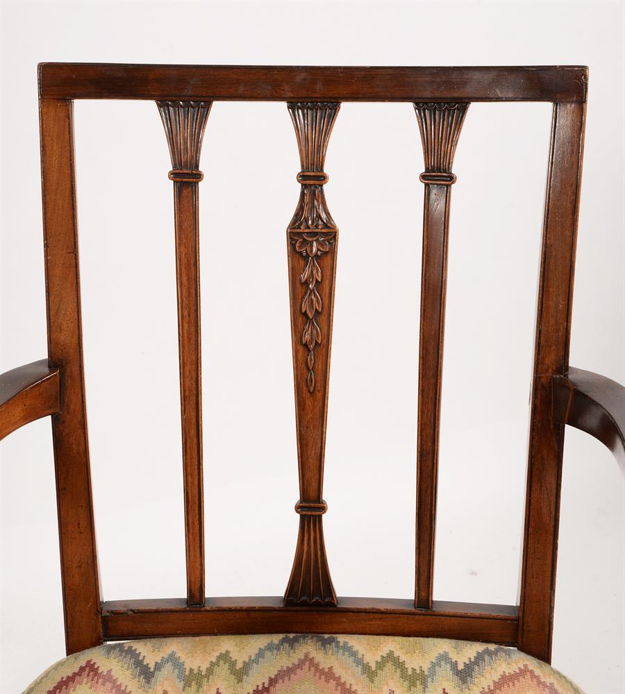 A pair of George III mahogany armchairs - Image 2 of 2