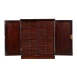 A late Victorian mahogany collectors cabinet