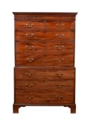 A George III mahogany chest on chest