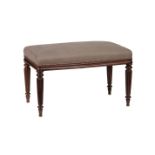 A Regency mahogany and upholstered stool
