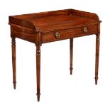 A Regency mahogany side table or dressing table