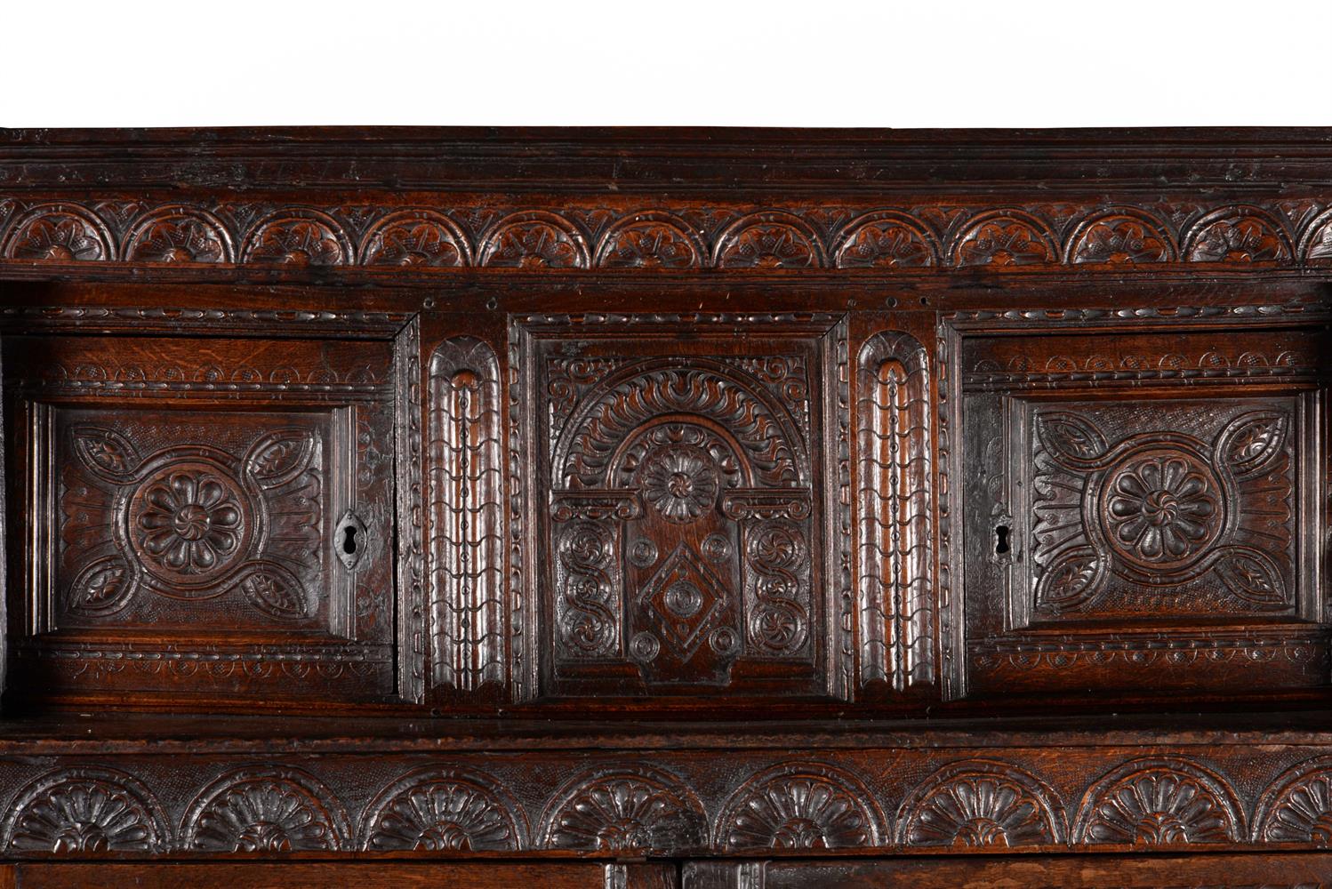 A Charles II carved oak court cupboard - Image 2 of 2