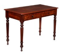 An early Victorian mahogany side table