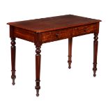 An early Victorian mahogany side table