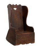 A Welsh oak lambing chair