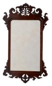 A George III mahogany wall mirror