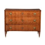 A Continental walnut commode