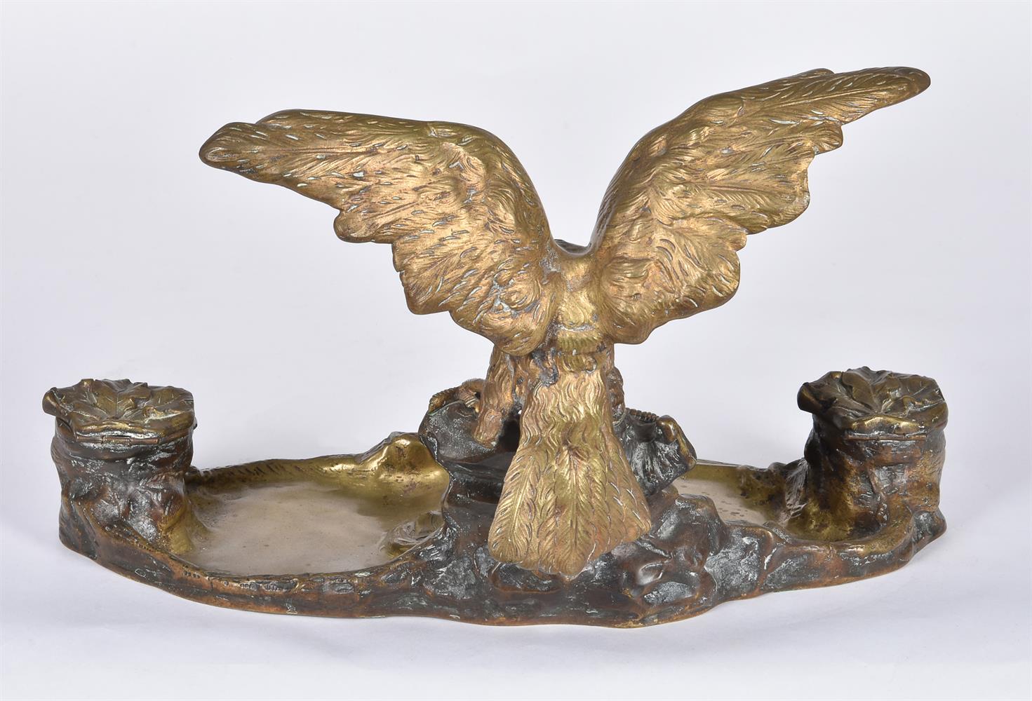 After Albert Marionnet (1852-1910), a desk stand mounted with an eagle - Image 4 of 5