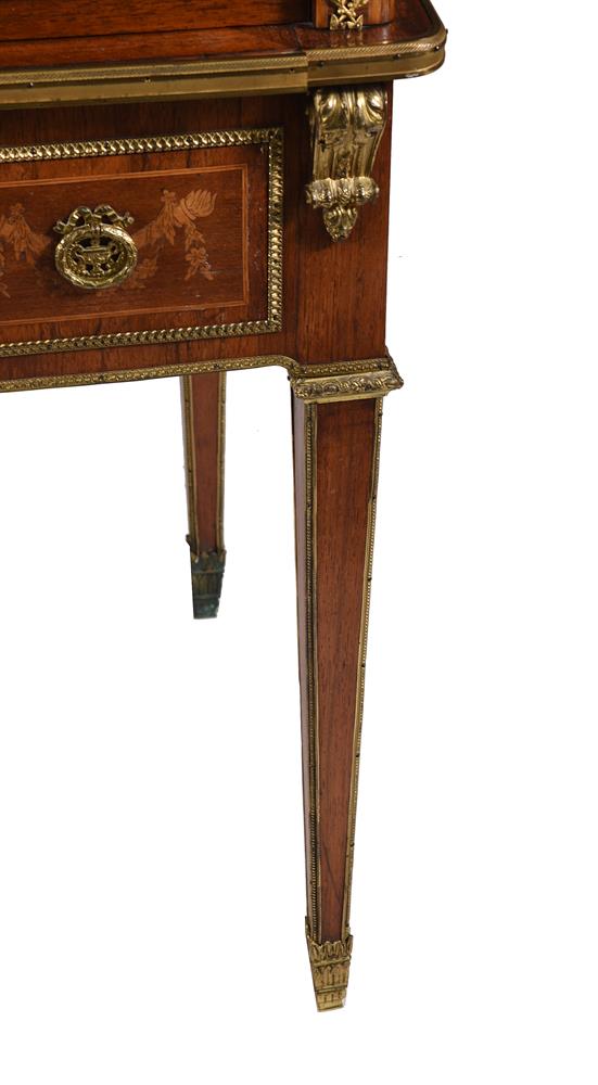 Y A French kingwood, rosewood gilt-metal mounted inlaid cylinder bureau - Image 6 of 6