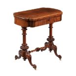 A Victorian mahogany games table