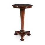 Y A William IV rosewood pedestal occasional table