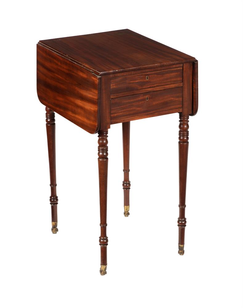 A late George III mahogany Pembroke work table