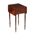 A late George III mahogany Pembroke work table