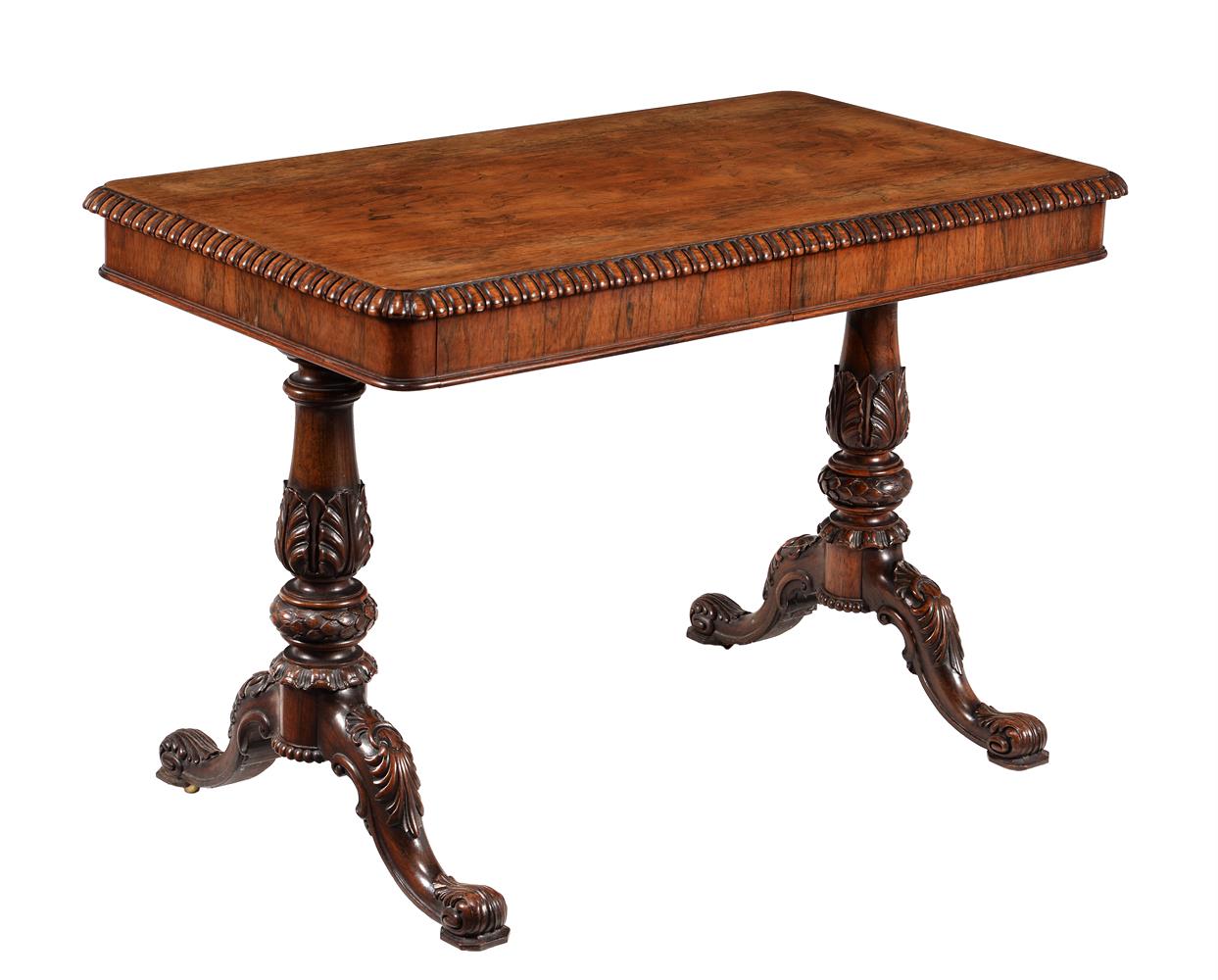 Y A Victorian rosewood library table