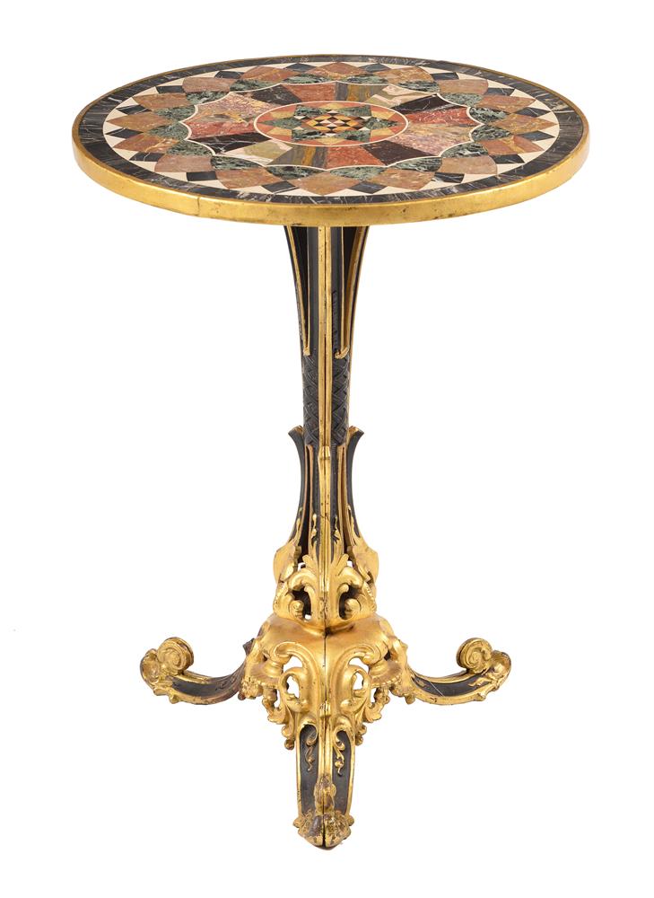 A specimen marble topped occasional table