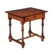 A Dutch walnut side table in early 18th century style
