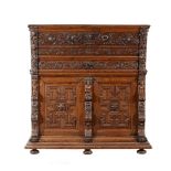 A Flemish carved oak buffet