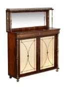 Y A Regency rosewood and gilt metal mounted side cabinet