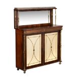 Y A Regency rosewood and gilt metal mounted side cabinet