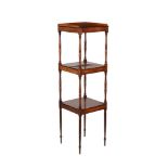 A Regency mahogany three tier whatnot