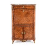 Y A Louis XV tulipwood and kingwood crossbanded secretaire a abattant