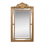A Continental giltwood wall mirror