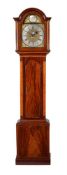 A mahogany and inlaid longcase clock case in George III style