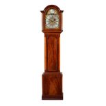 A mahogany and inlaid longcase clock case in George III style