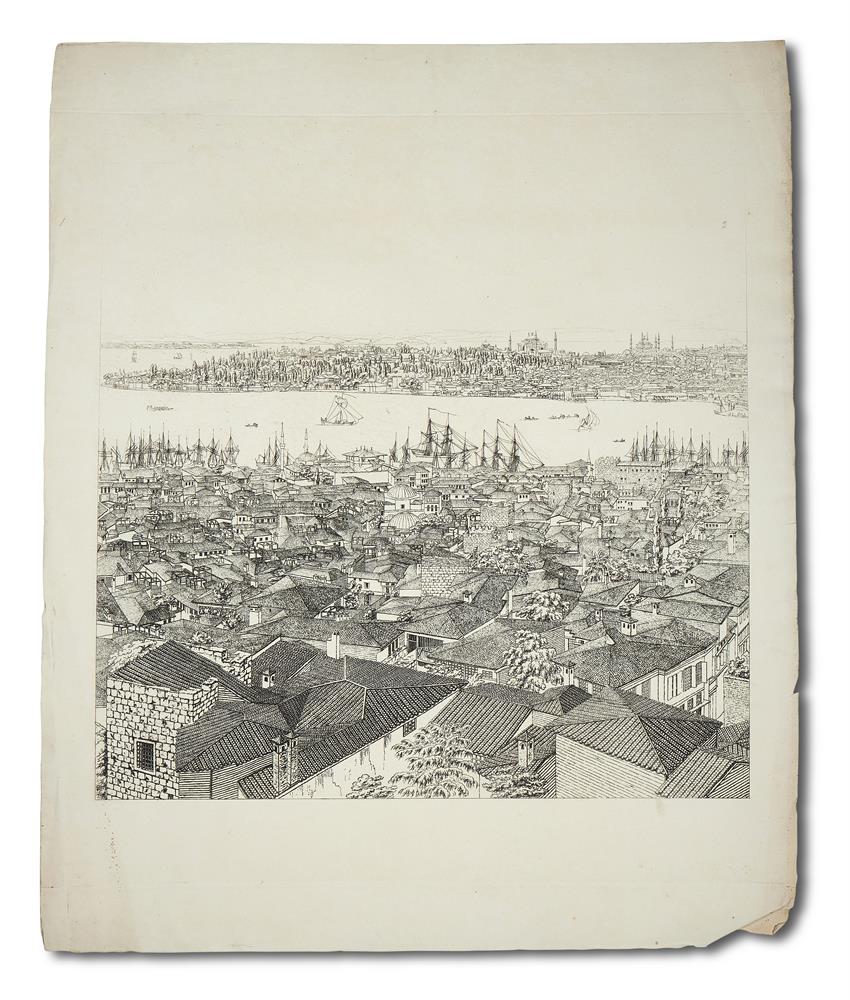 Ɵ CONSTANTINOPLE PANORAMA: BARKER, HENRY ASHTON.. . . EIGHT VIEWS FORMING A PANORAMA. . . [1813] - Image 3 of 9