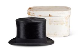 AN ANDRE'S SUPERFINE BLACK SILK TOP HAT, ANDRE & CO.