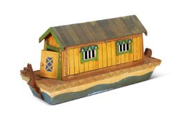 A PAINTED WOOD NOAH'S ARK