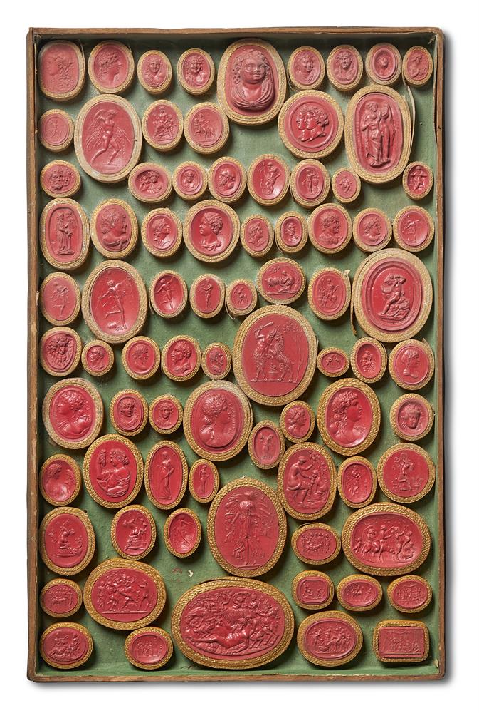 18 TRAYS OF CLASSICAL GRAND TOUR CAMEO IMPRONTE IN RED - Image 4 of 4