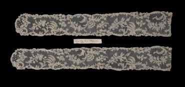 A PAIR OF MUSEUM QUALITY MID-18TH CENTURY D’ARGENTAN LAPPETS