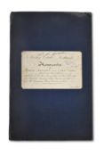 WESTON HALL: TWO FOLIO LEDGERS, 1911-1923, WITH 2 RELATED LETTERS, 1912-1950