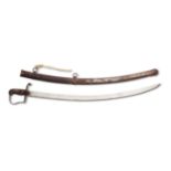 A TROOPER'S 1796 PATTERN CAVALRY SABRE AND STEEL SCABBARD, FIRST QUARTER 19TH CENTURY