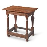 AN OAK SIDE TABLE IN LATE 17TH CENTURY STYLE