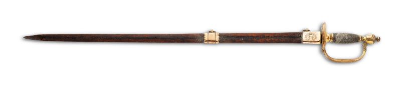 A GEORGE III INFANTRY OFFICER'S 1796 PATTERN SWORD AND SCABBARD, EARLY 19TH CENTURY