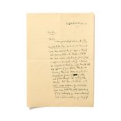 OSBERT SITWELL. (1892 - 1969). AUTOGRAPH LETTER TO EDITH SITWELL, MONTEGUFONI, (C. 1949)